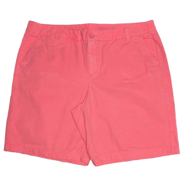 GAP Boyfriend Roll-Up Khaki Shorts Size 16 - Picture 1 of 11